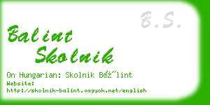 balint skolnik business card